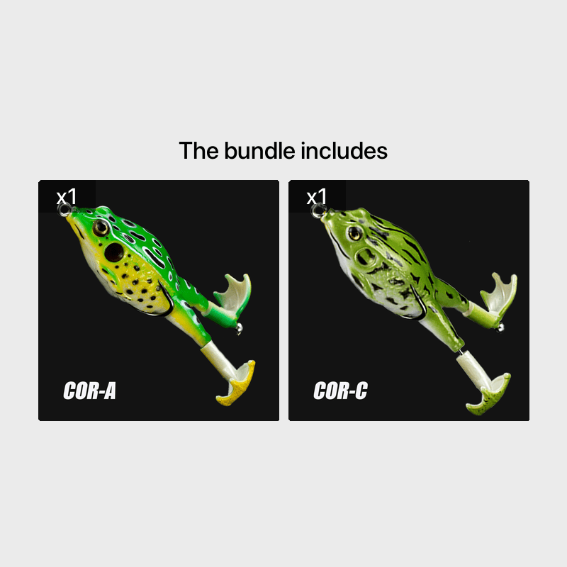 1個 frog leg lure フィッシングリール 多色 （グリーン