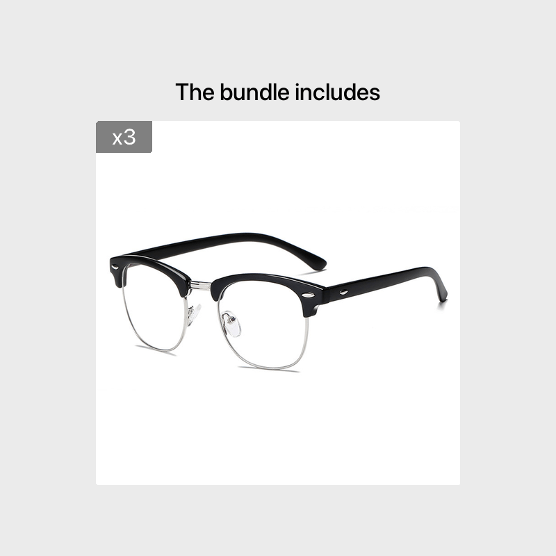 Women's Semi Rimless Light Blocking Glasses Frame