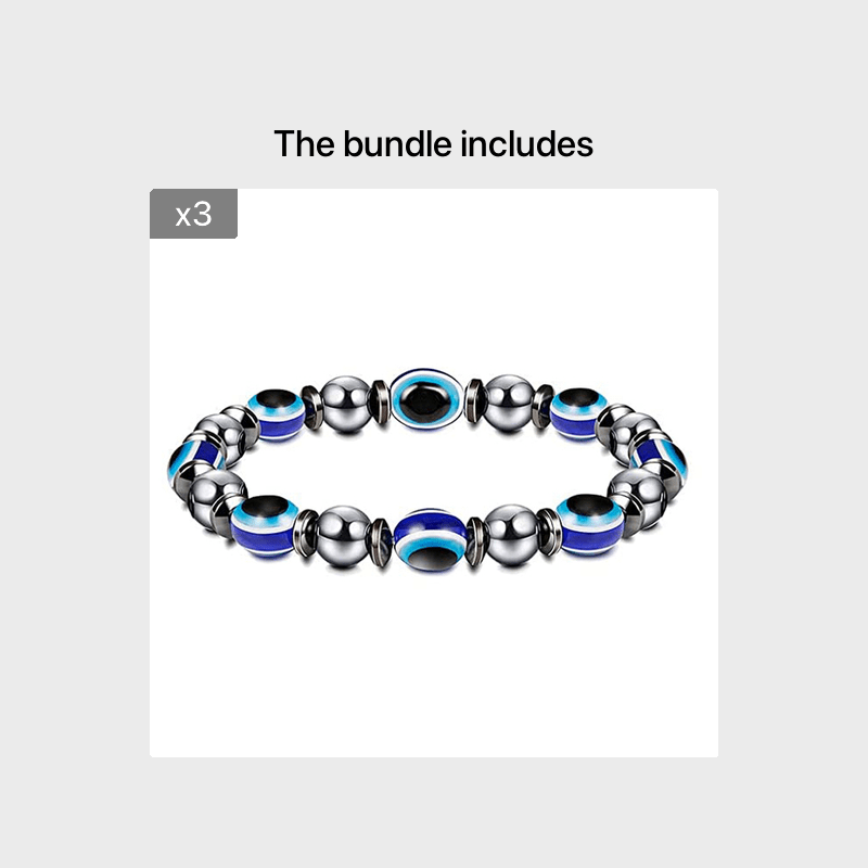 Men's Hematite Therapy Bracelet for Stress Relief and Anxiety