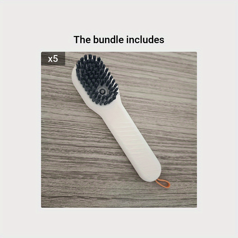 1pc Press-type Liquid Dispensing Shoe Brush, Multifunctional Soft Bristle  Cleaning Brush For Shoes And Clothes, Home Use