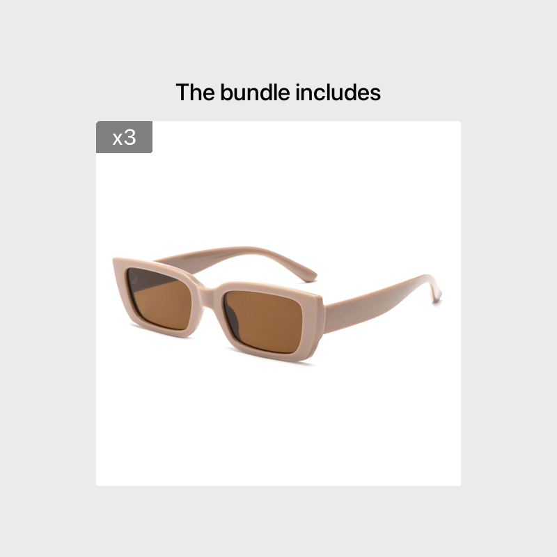 Vintage Rectangular Sunglasses Women's Shades Eyeglasses