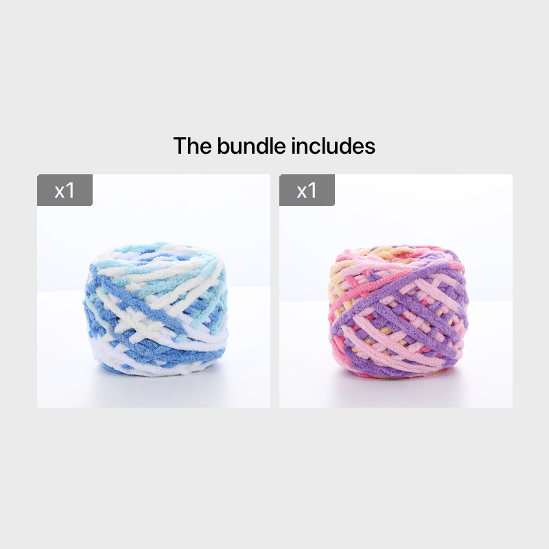 1 Pack Soft Yarn for Knitting Crochet Colored Cotton Yarn Handmade DIY  Craft Knitting Polyester Scarf Pillow Blanket Material Ball of Yarn New  Year Christmas Gift, 105Ft 