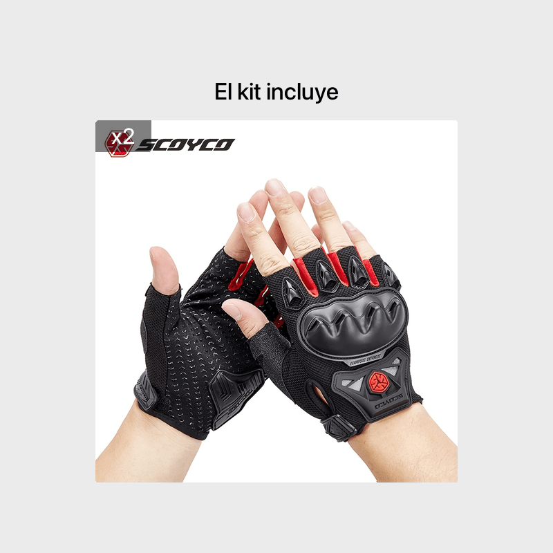 Guantes de moto para hombre, guantes antideslizantes de dedo completo para  motocross, pantalla táctil, para evitar colisiones, guantes de carreras