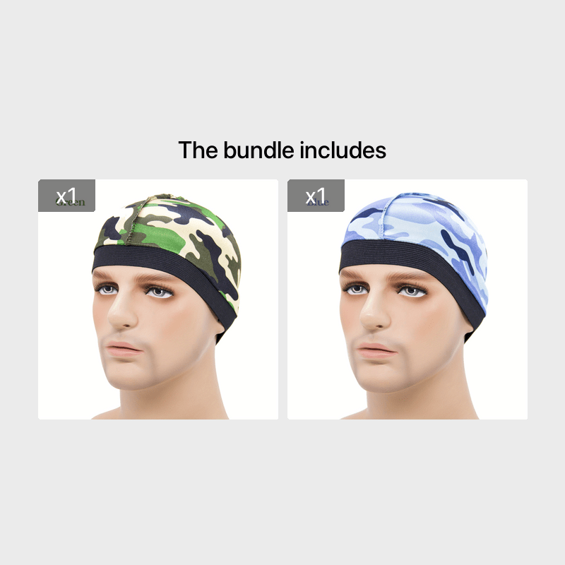 1pc Men's Head Wrap, Satin Fashionable Breathable Elastic Wave Cap