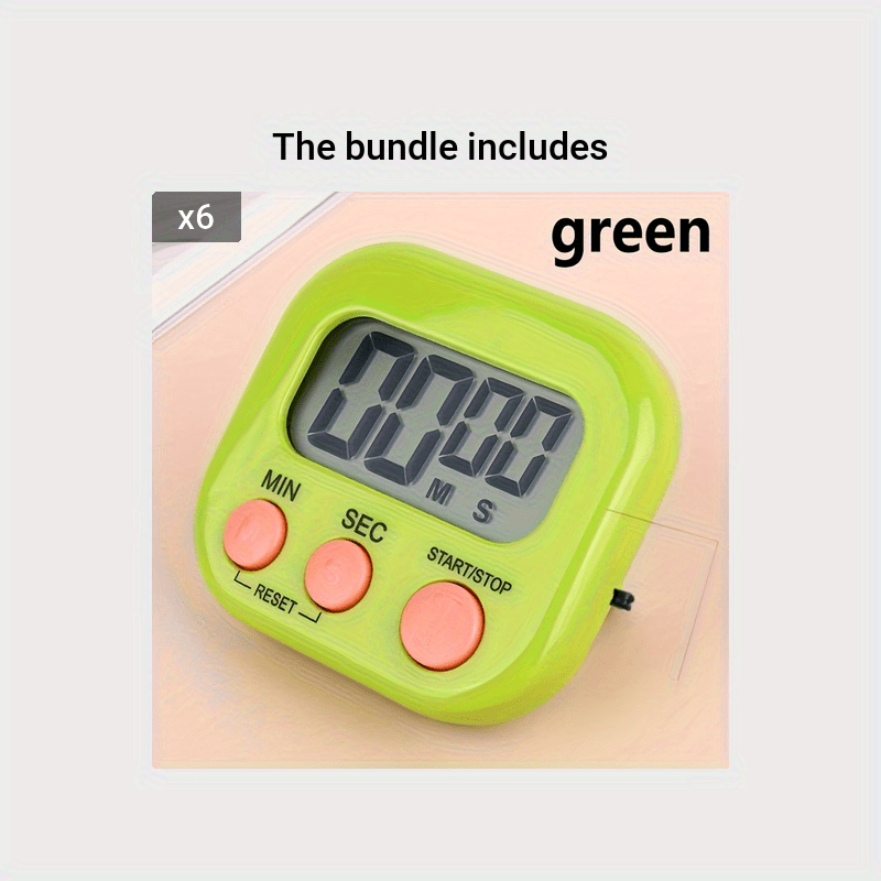 Kitchen Timers Super Thin LCD Digital Screen Kitchen Timer Square Cooking  Count Up Countdown Alarm Magnet Clock Temporizador