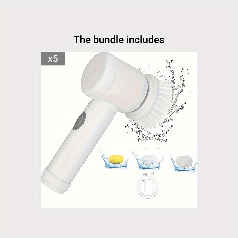 Household Cleaning Brush Power Spin Scrubber Brushes Electric Rechargeable  Window Kitchen Bathroom Cleaner Tools - AliExpress