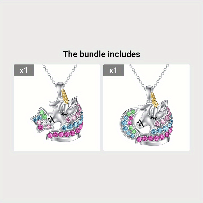 1pc Unicorn Necklace for Girls, Unicorn Pendant Necklace, Fantasy Unicorn Jewelry for Daughter Girls,Unicorn Toy,Temu