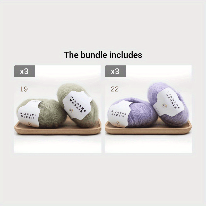 Popular Soft Mohair Pashm Knit Angora Long Wool Yarn - for Cozy Scarves,  Trendy Sweaters, and Hats.Silk Yarn,Feels Like Butta Yarn(Purple)