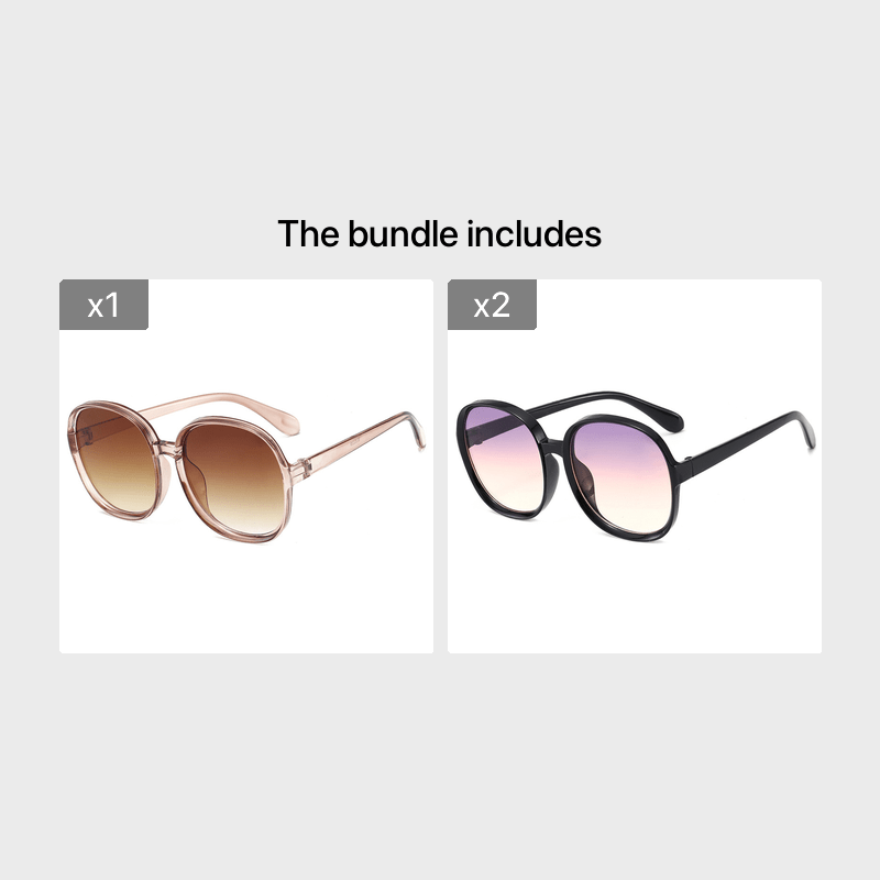 Oversized Frame Sunglasses UV Protection Women Sunshade Eyewear