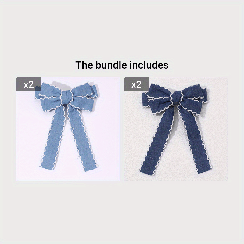 ☆TATIANA☆ Denim Ribbon Tie Hair Pin HB2236 TATIANA☆Denim Ribbon Tie Hair Pin (TATIANA/ヘアアクセサリー