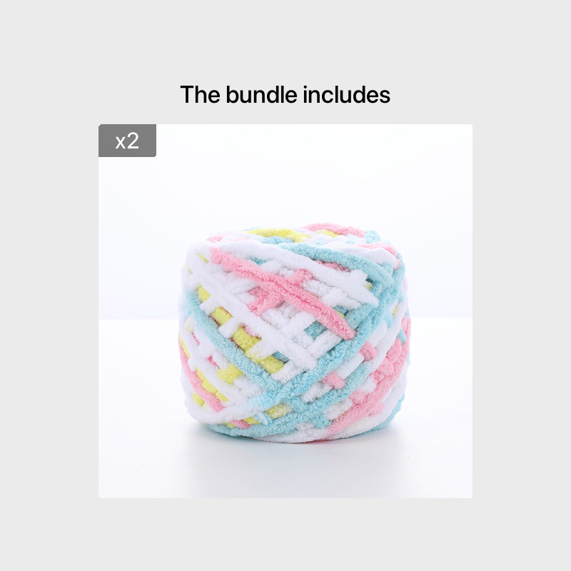 1 Pack Soft Yarn for Knitting Crochet Colored Cotton Yarn Handmade DIY  Craft Knitting Polyester Scarf Pillow Blanket Material Ball of Yarn New  Year Christmas Gift, 105Ft 