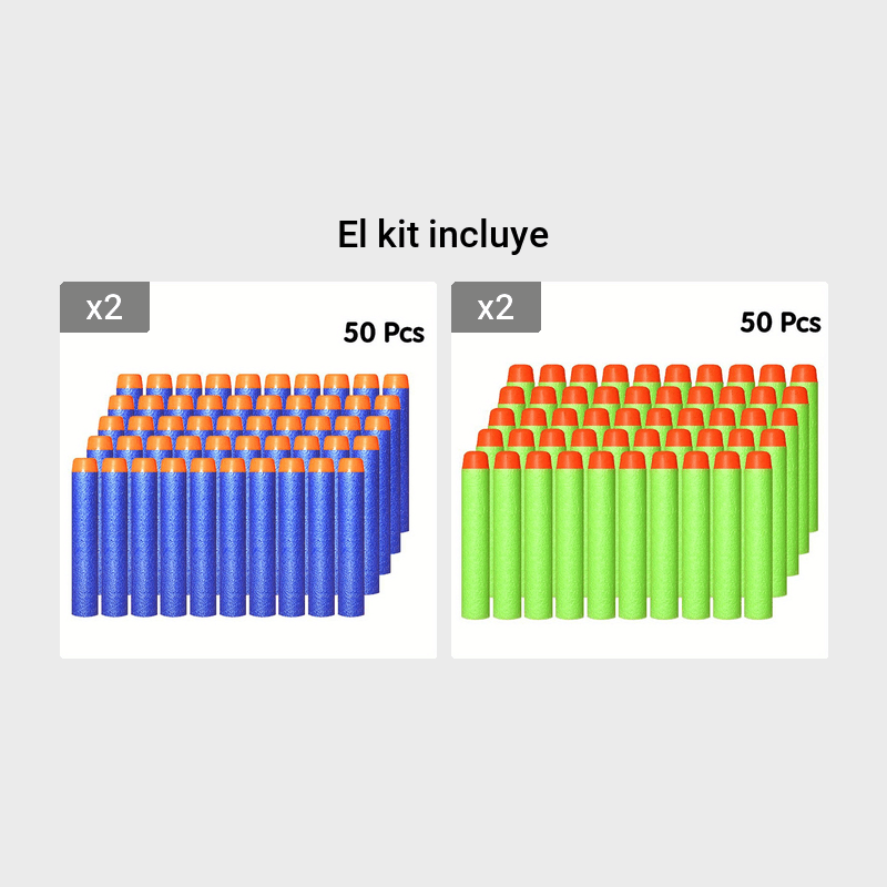  200 Nerf N Strike Blaster - Balas de dardos compatibles con  todos los lanzadores Elite 2.0 Series, color azul : Juguetes y Juegos