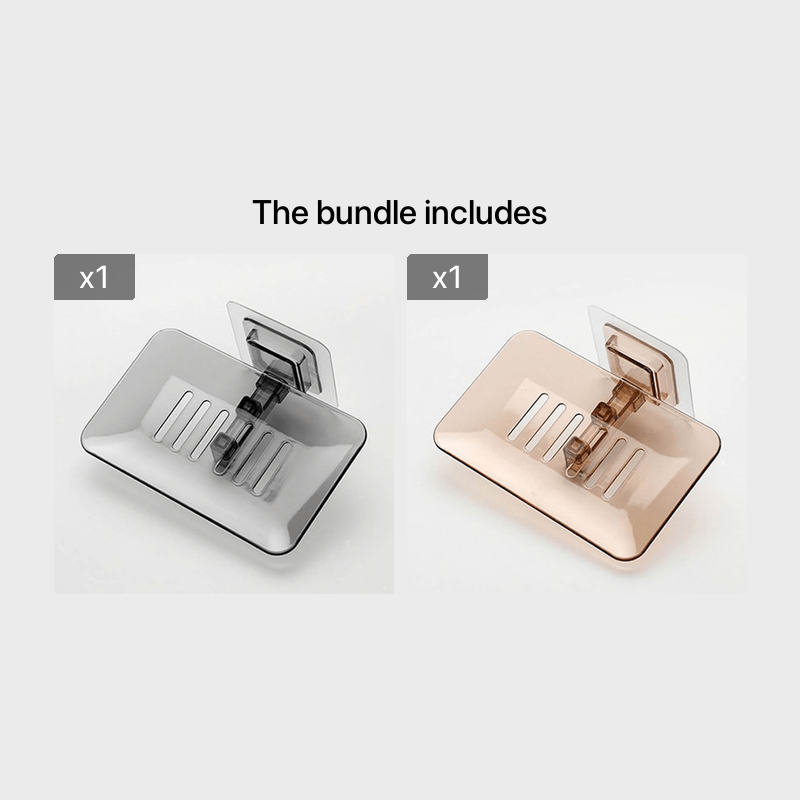 Bathroom Wall Mounted Soap Rack Holder with Drain
