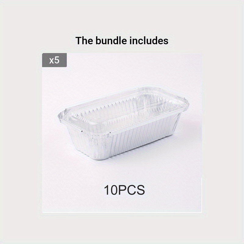 Your Home Disposable Aluminum Loaf Pans with Lids, 2 Lb (10/20 Pack) Foil  Baking Tins with Plastic Lid, Tin Pan with Cover for Cake, Banana Bread,  Meatloaf, Mini Lasagna, Drip Trays