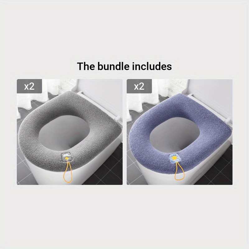 Thick Toilet Seat Cushion Knitted Washable Cover