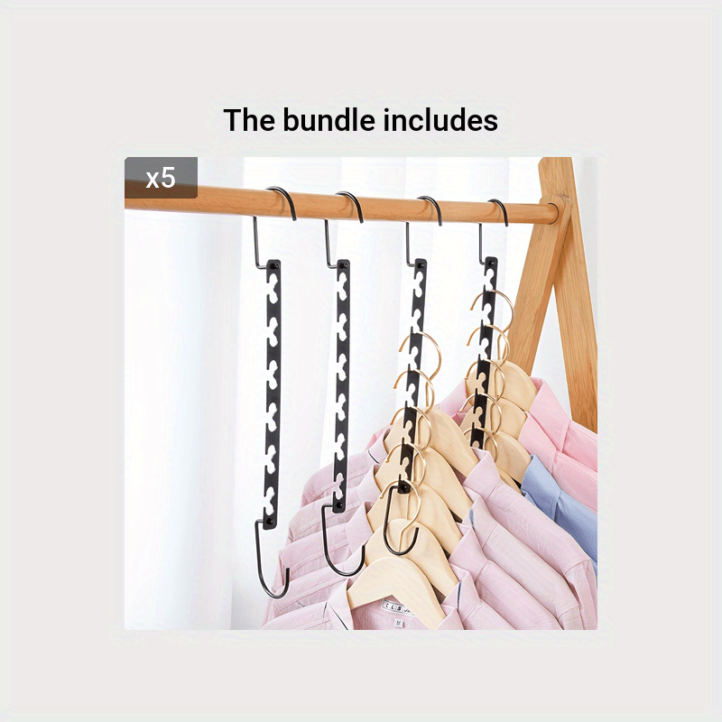 6 hole Metal Hanger Space Saving Hangers - Temu