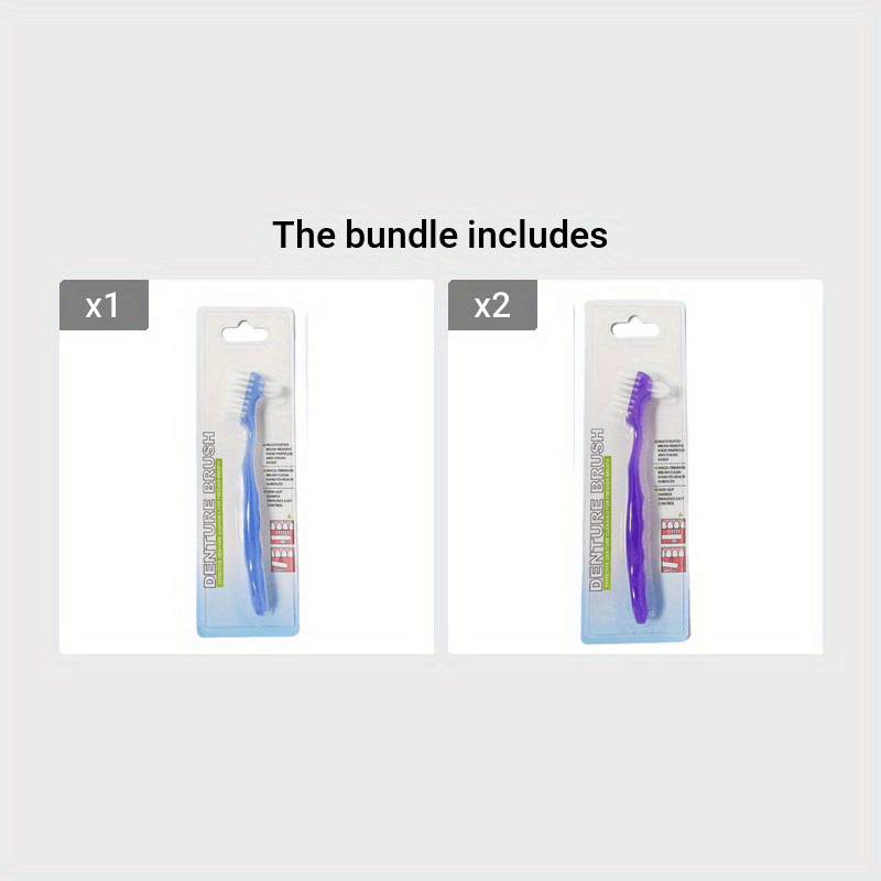 Denture Cleaning Toothbrush Orthodontic Double sided Toothbrush
