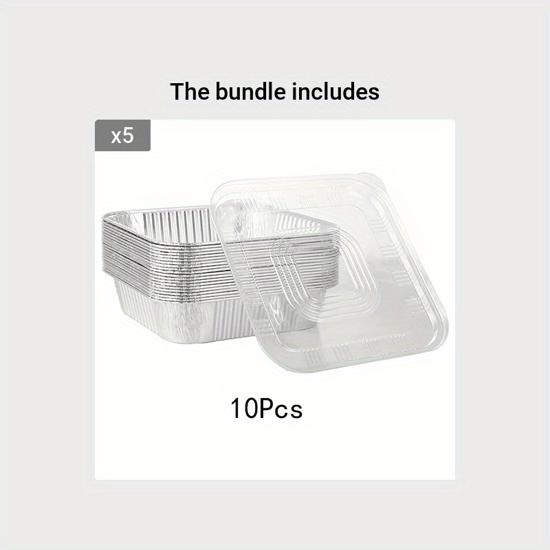 8x8 Foil Pans With Lids (20 Count) Inch Square Aluminum Covers