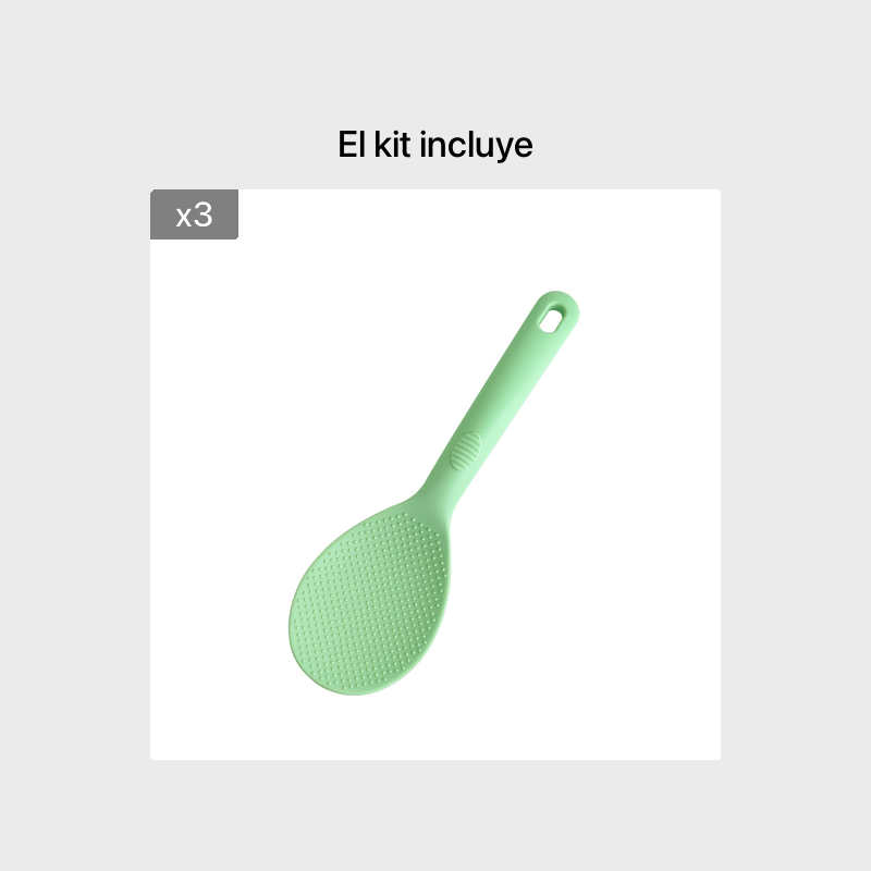 Juego de 2 cucharas de silicona verde azulado para encimera de cocina,  resistente al calor, fácil de limpiar, soporte para cucharas de cocina 