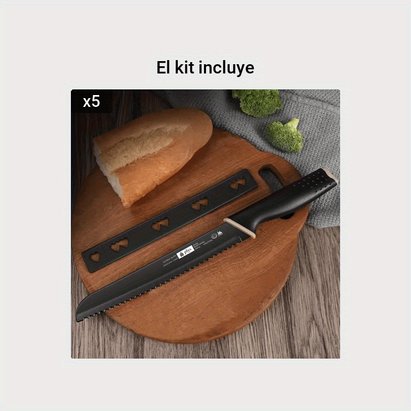 1 Cuchillo Pan Cuchillo Serrado 8 Pulgadas Cuchillo Cortar - Temu