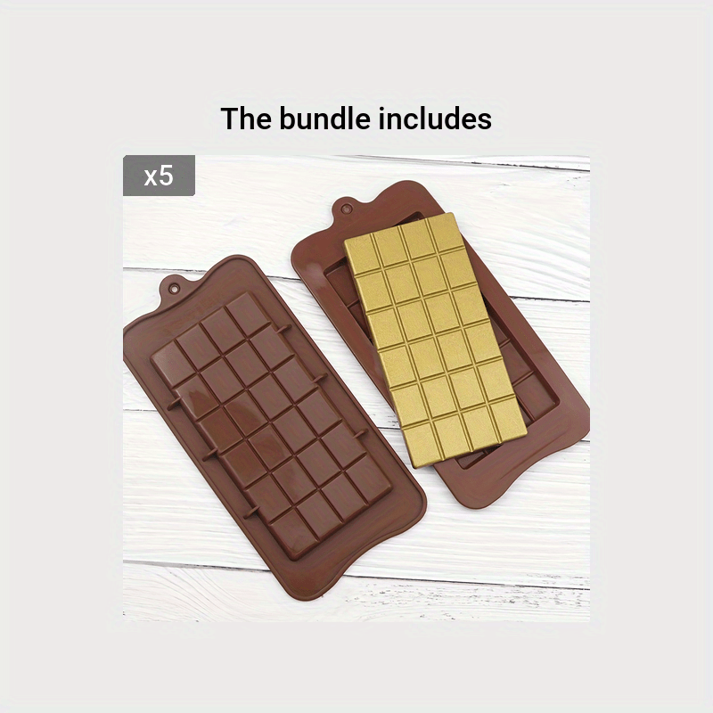 Wax Melt Molds Silicone Rectangle Silicone Wax Melt Chocolate Bar Mold for  Wickless Wax Melt Candles Chocolate Bakeware Molds