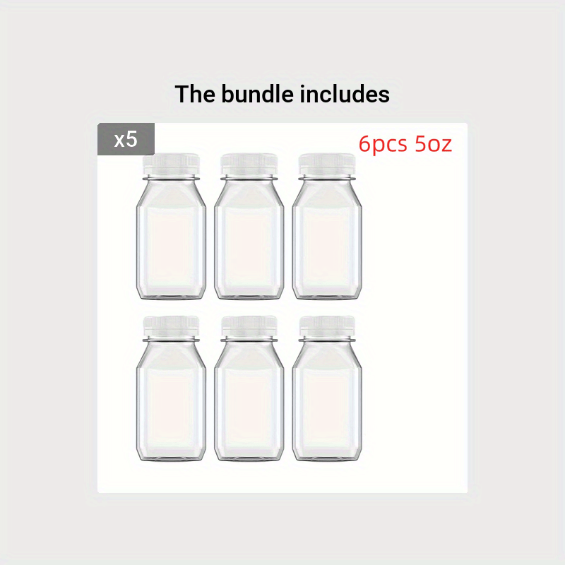 5pcs Plastic Juice Bottles With Caps, 8oz 12oz(250ml,350ml),Juice Containers  With Lids For Fridge, Reusable Juicing Bottles, Smoothie Bottle, Empty Plastic  Juice Bottles, Drink Containers With Lids, Empty Milk Bottles Plastic  Smoothie Drink