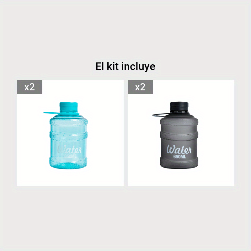 Mini Botella Agua Plástico 650 Ml/22 Oz Asa Gimnasio Fitness - Temu