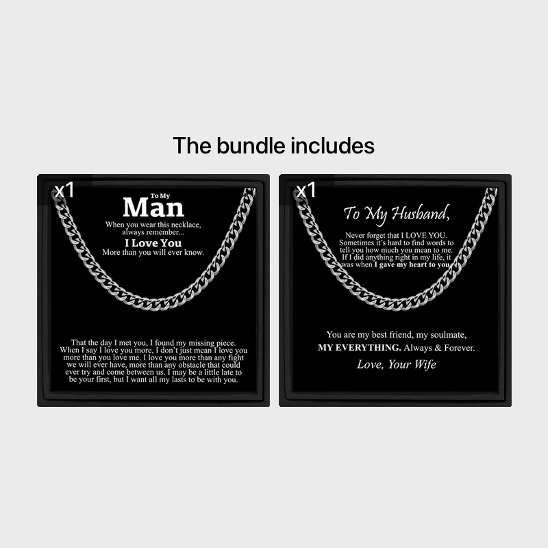 Silver Stainless Steel Cuban Chain Gift for Him