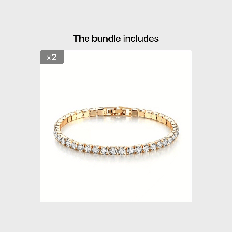 4mm Zircon Tennis Bracelet for Couples