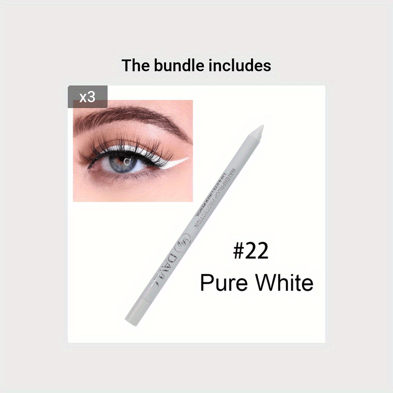 Pearly White Eyeliner Matita Shimmer Alta Pigmentazione - Temu Switzerland