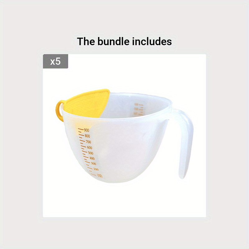 Measuring Cup, Filter Measuring Cups, Liquid Measuring Cups, Large Capacity  Transparent Stirring Egg Strainer Bowl With Ergonomic Handle, Kitchen Tools  - Temu