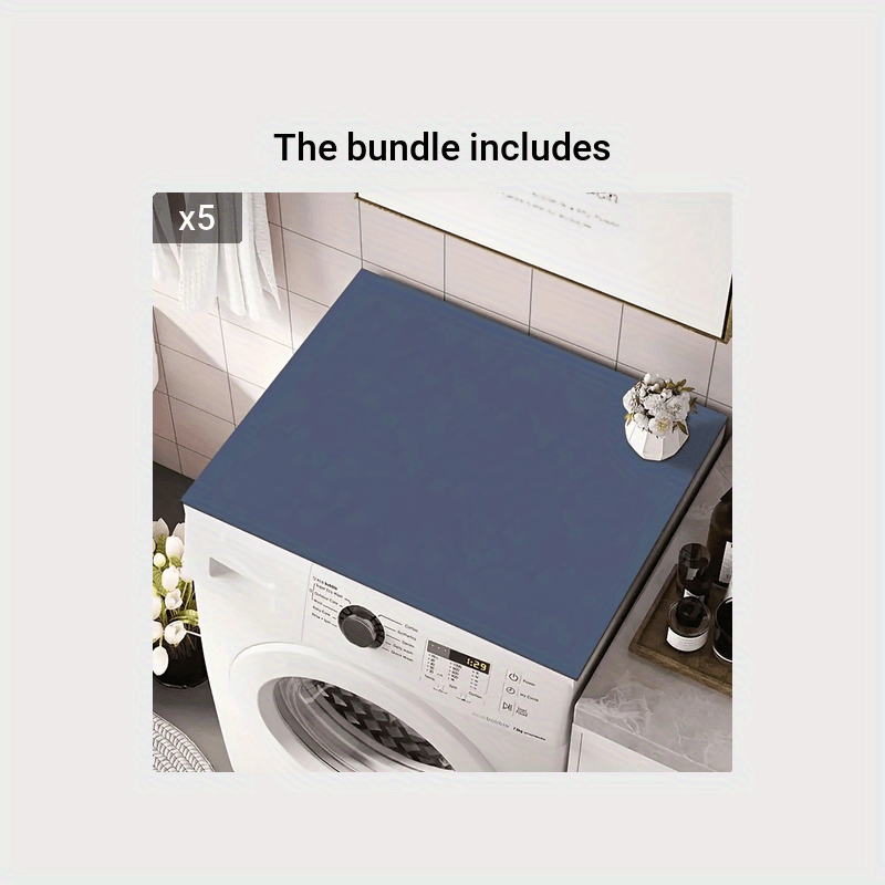 Protège machine à laver - Tapis de machine à laver - Fleur jonquille  blanche sur fond