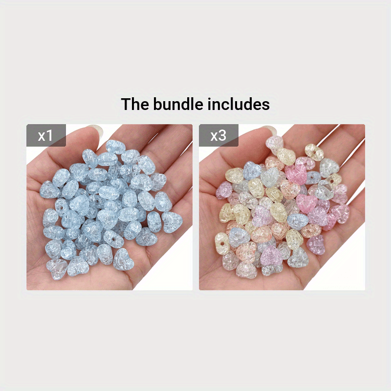 Perle acrylique perforée craquelée, trou droit, perles explosives colorées,  amples, en plastique, accessoires de Bracelet - AliExpress