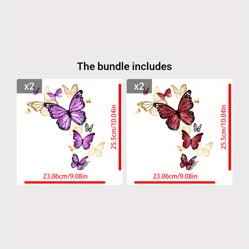 Beautiful Butterfly Iron On Patches Clothes DIY Washable Heat Tansfers  Stickers For T-shirt Bag Fashion Thermal Appliqued Decor