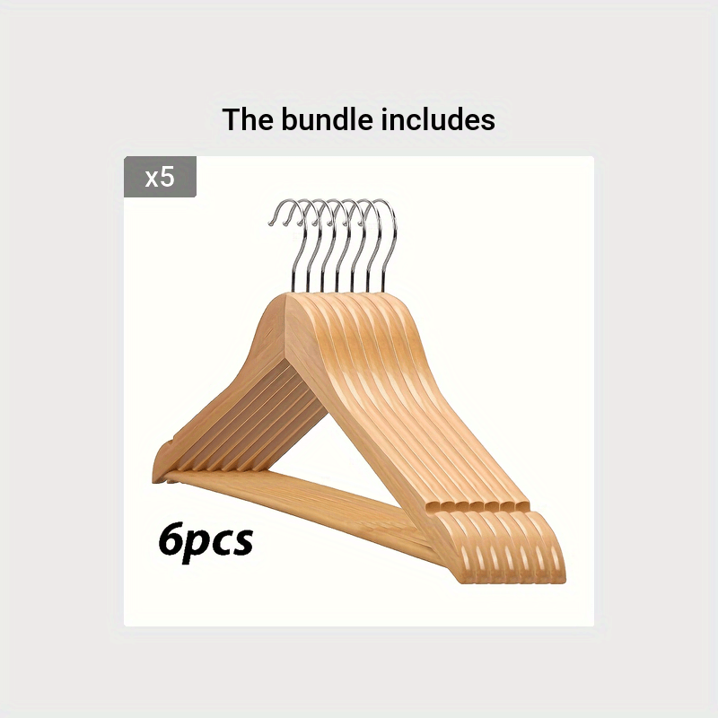 Wooden Hangers, Solid Wood Baby Hangers, Children's Coat Hangers With Pants  Bar, Shoulder Notches, Swivel Hooks For Clothing Stores - Temu