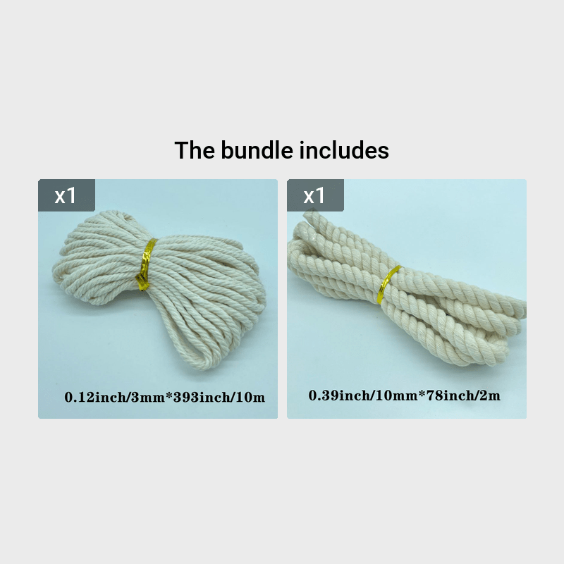 5m/22m Braided Cotton Rope Cords Decorative Drawstring Cord Sewing Crafts  Access