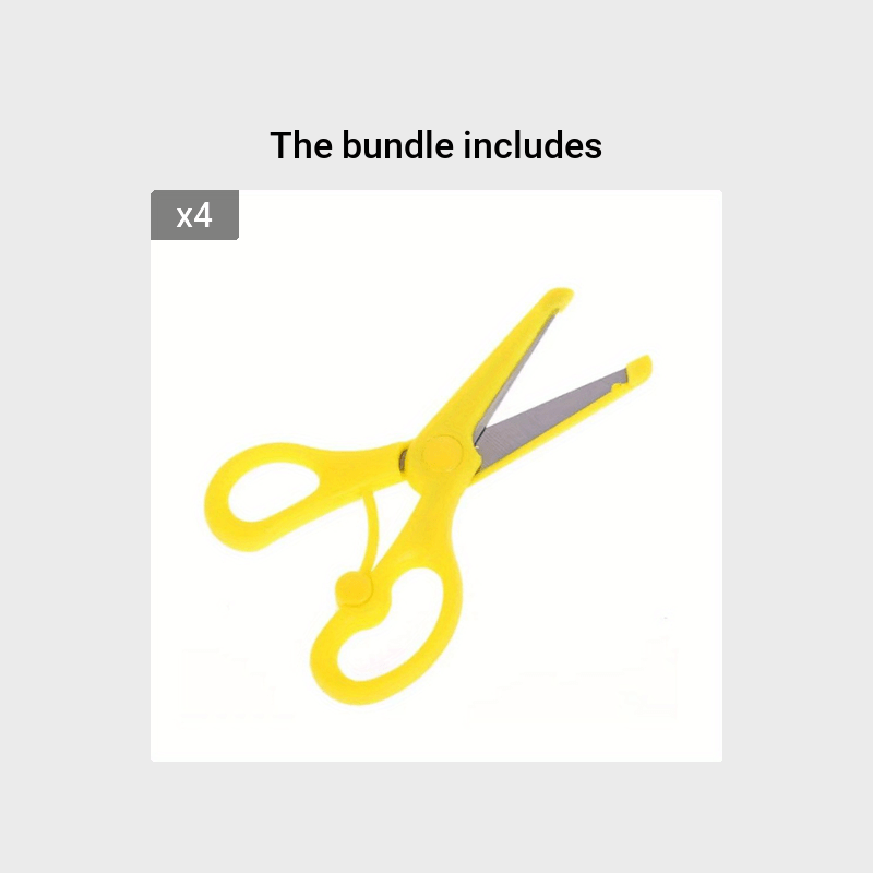 Curved Edges Safety Scissors Portable Hand Scissors Universal Household Childrens  Scissors Accessories Tools Plastic Binding