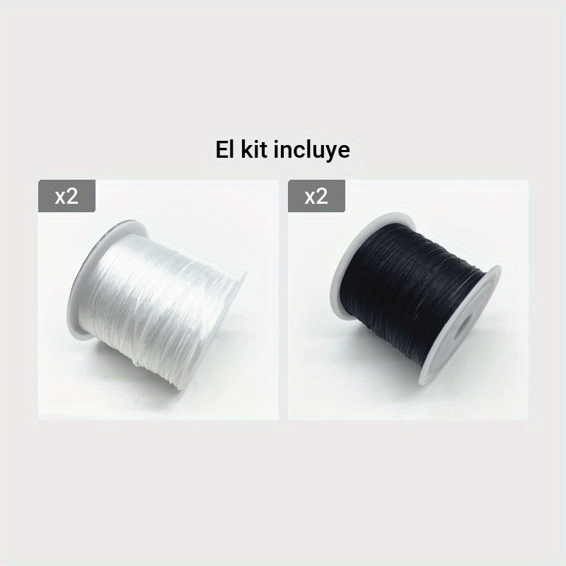 Cuerda elástica para abalorios, hilo fuerte de cristal de 0.6mm, para  collar, pulsera, fabricación de joyas, 10 m/rollo 