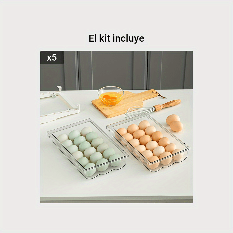 1pc/2pcs Bandeja de Huevos Para Refrigerador, Soporte Para Huevos  ,Organizador de Cajón Extraíble, Gadgets de Cocina Para Hotel/Comercial.
