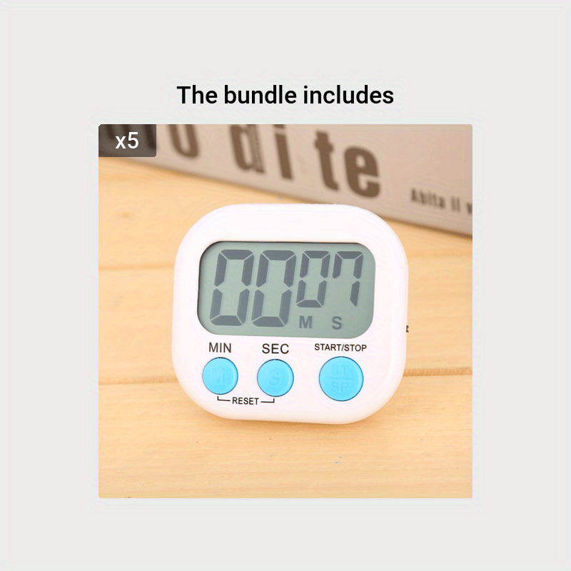 Cute Kitchen Timer, Digital Timer for Cooking, Egg Timer on Desk Table. DIY  Includes Patches and Stickers 