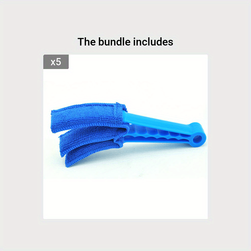 Microfiber Removable Washable Cleaning Brush Clip Household Duster Window  Leaves Blinds Cleaner Brushes Tool