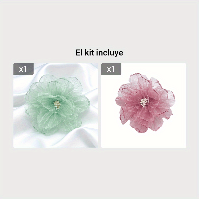 5pcs 8 CM Organza Flores Tela Ropa Apliques DIY Tridimensional Flor  Accesorios Coser En La Decoración Para El Cabello Envío Rápido YM