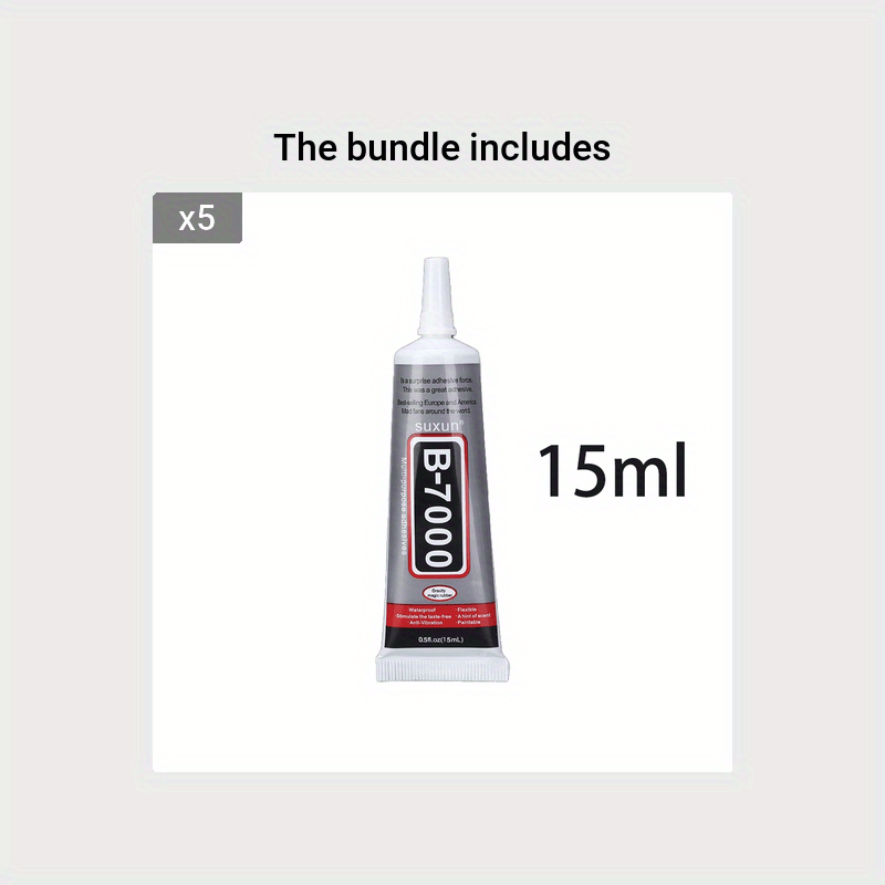  B-7000 Glue Clear for Rhinestone Crafts, Jewelry and Bead  Adhesive B7000 Semi Fluid High Viscosity Glues for Clothes Shoes Fabric  Cell Phones Screen Repair Metal Stone Nail Art Glass : Arts