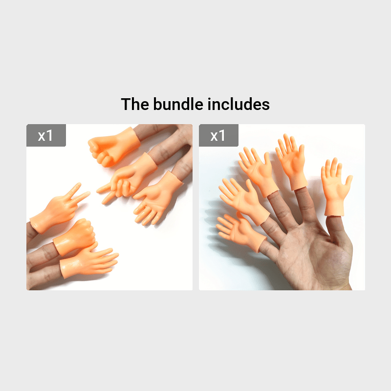 Yolococa 10 Pieces Finger Puppet Mini Finger Hands Tiny Hands with Left Hands and Right Hands for Game Party