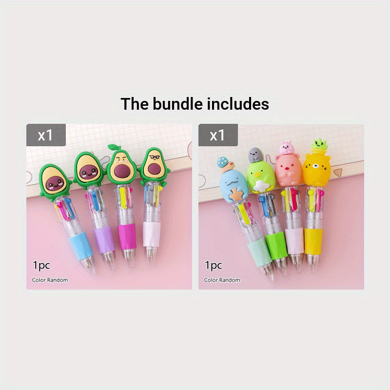1pc Four Color Mini Color Ballpoint Pen Process Pen Colored Pens, Check  Today's Deals