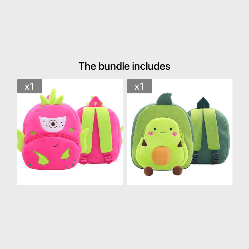 Fruit Cartoon Travel Backpack Plush Mini Bag