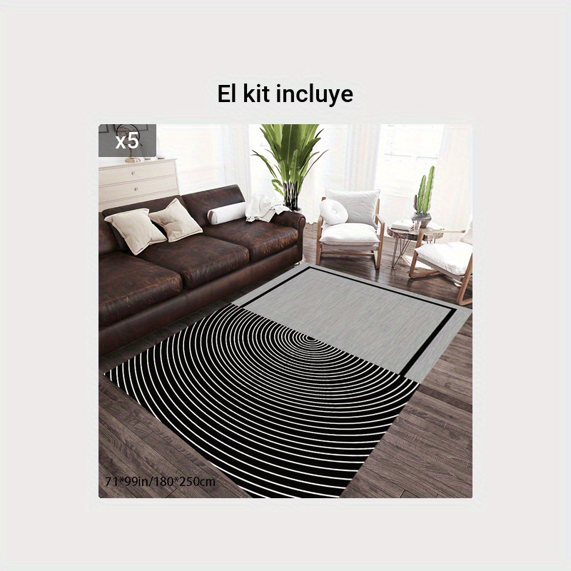 Alfombra grande de color de diseño moderno para dormitorio o sala de estar