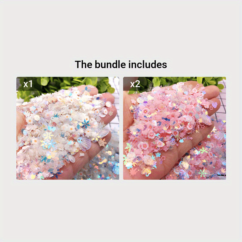 Clear Fluffy Slime Accessories Sequin Glitter DIY Lizun Toys Kids Art Nail  Sequins For Crafts Addition Charms Slime Decoration