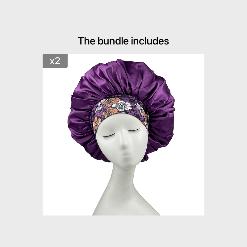 Printed Silk Wide Side Ladies Sleeping Cap