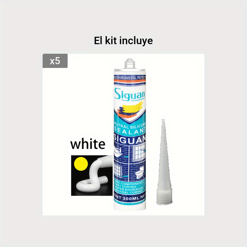 Silicona antimoho blanca baño y cocina cartucho